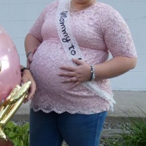 Womens L Maternity Blouse